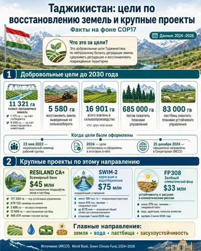 COP17 в Монголии: шанс Таджикистана привлечь деньги на восстановление земель
