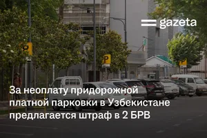 За неоплату придорожной платной парковки в Узбекистане предлагается штраф в 2 БРВ