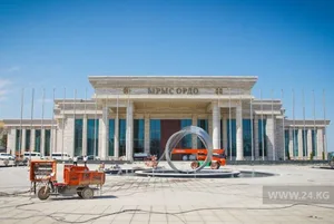 Construction of Congress Hall near Yntymak Ordo in Bishkek nears completion