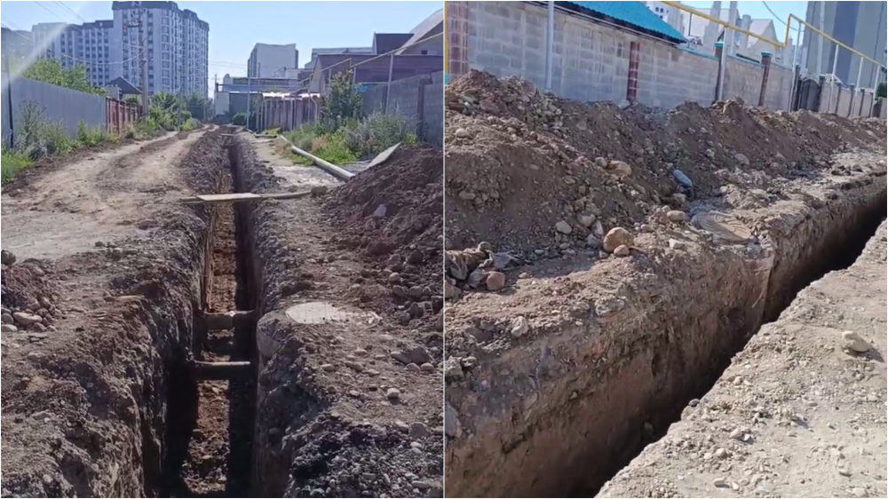 Call-центр: житель "Кок-Жара" пожаловался на открытые траншеи