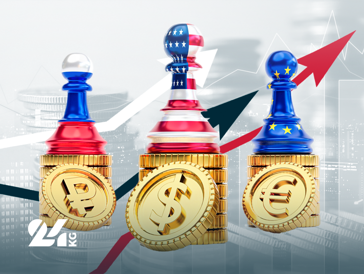 Курс валют в банках Кыргызстана на 25 мая: евро немного вырос, рубль подешевел